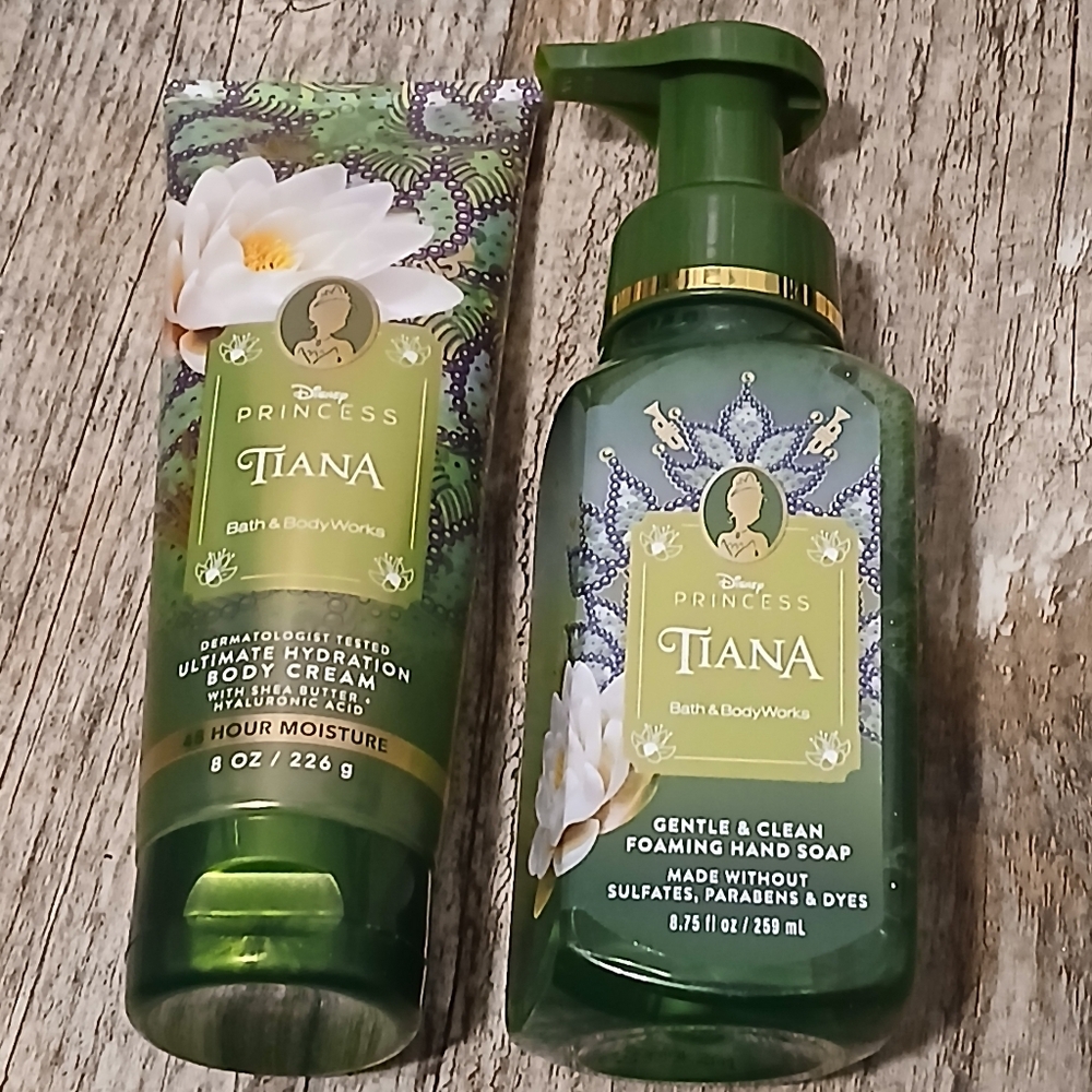 Bath & Body Works Princess Tiana Foaming Hand Soap & Body Cream